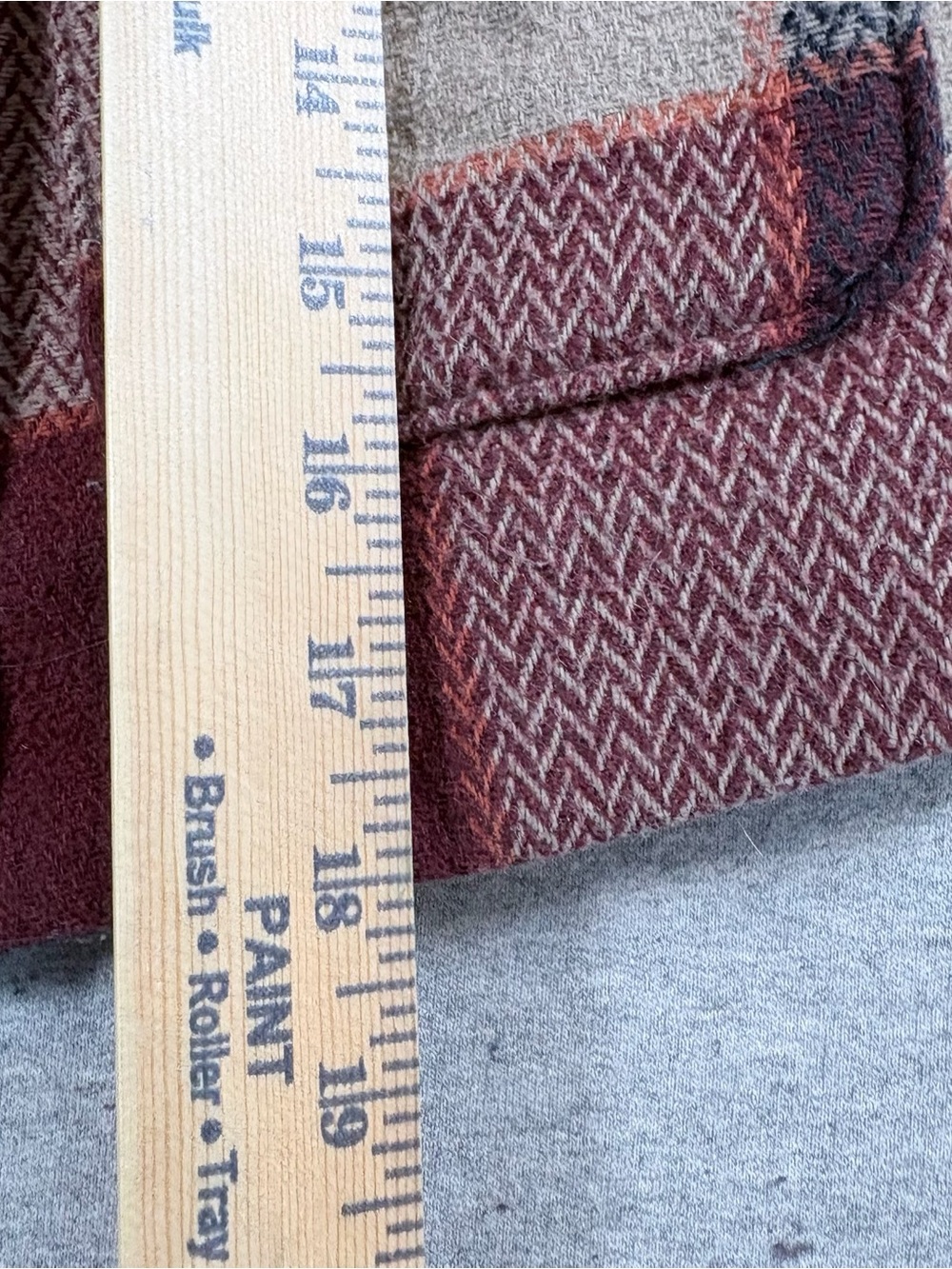 Cat & Jack Size 4T Checkered Plaid Wool Blend Hooded Duffle Coat - Picture 4 of 7